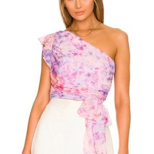 Amanda Uprichard Bea Top in Cotton Candy